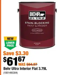 Home Depot Behr Ultra interior flat offer