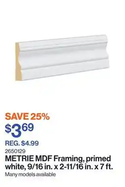 Patrick Morin MDF Framing, primed white, 9/16 in. x 2-11/16 in. x 7 ft offer