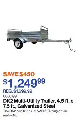 Patrick Morin Multi-Utility Trailer, 4.5 ft. x 7.5 ft., Galvanized Steel offer