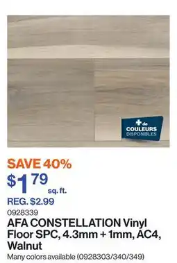 Patrick Morin CONSTELLATION Vinyl Floor SPC, 4.3mm + 1mm, AC4, Walnut offer