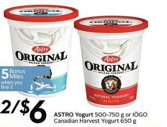 Sobeys Astro Yogurt offer