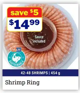 M & M Food Market Shrimp Ring offer