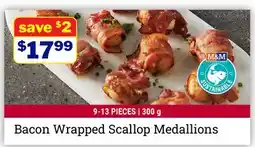 M & M Food Market Bacon Wrapped Scallop Medallions offer