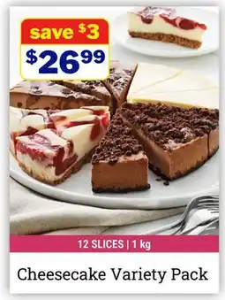 M & M Food Market Cheesecake Variety Pack offer