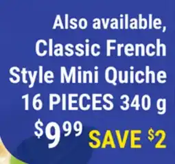 M & M Food Market Classic French Style Mini Quiche offer