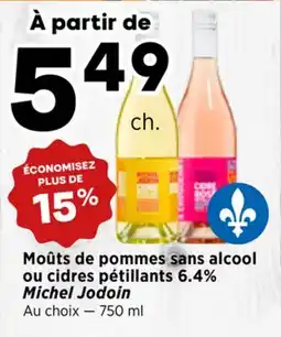 Val-Mont Moûts de pommes sans alcool ou cidres pétillants 6.4% Michel Jodoin offer