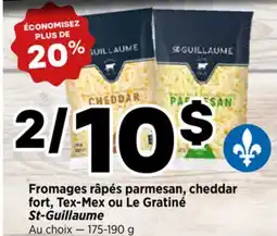 Val-Mont Fromages râpés parmesan, cheddar fort, Tex-Mex ou Le Gratiné St-Guillaume offer
