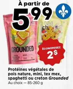 Val-Mont Protéines végétales de pois nature, mini, tex mex, spaghetti ou creton Grounded offer