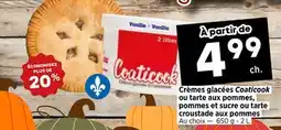 Val-Mont Crèmes glacées Coaticook ou tarte aux pommes, pommes et sucre ou tarte croûteuse aux pommes offer