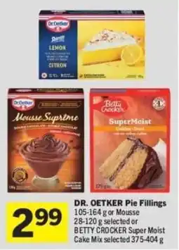Co-op Dr. Oetker pie fillings offer