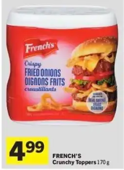 Co-op French's crunchy toppers offer
