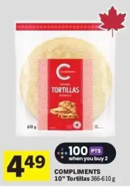 Co-op Compliments tortillas offer