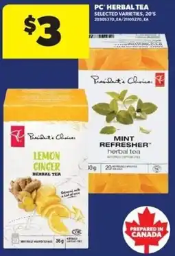 Real Canadian Superstore PC herbal tea offer
