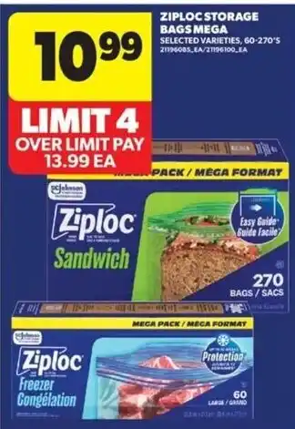 Ziploc storage bags mega