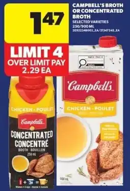 Real Canadian Superstore Campbell's broth or concentrated broth offer