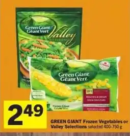 Co-op Green Giant Frozen Vegetables or Valley Selections offer