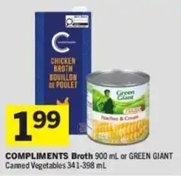 Co-op Compliments Broth or Green Giant Canned Vegetables offer