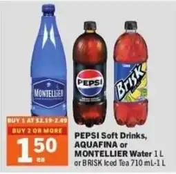 Co-op Pepsi Soft Drinks, Aquafina or Montellier Water offer