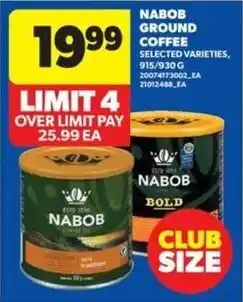 Real Canadian Superstore Nabob ground coffee selected varieties offer