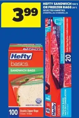 Real Canadian Superstore Hefty basics sandwich bags offer