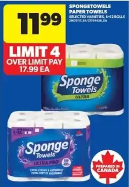 Real Canadian Superstore Sponge Towels paper towels offer