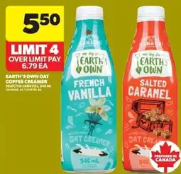 Real Canadian Superstore Earth's Own oat coffee creamer offer