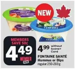 Co-op Fontaine Santé Hummus or Dips offer