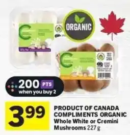 Co-op Organic whole white or cremini mushrooms offer
