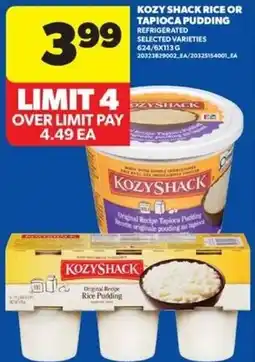 Real Canadian Superstore Kozy Shack rice or tapioca pudding offer