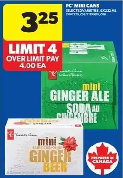Real Canadian Superstore PC mini ginger ale offer