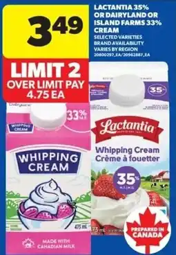 Real Canadian Superstore Lactantia whipping cream offer