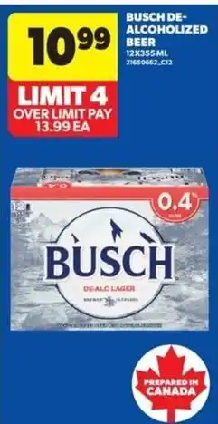 Real Canadian Superstore Busch de-alcoholized beer offer