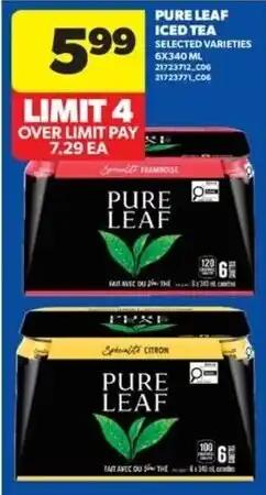 Real Canadian Superstore Pure Leaf iced tea selected varieties offer