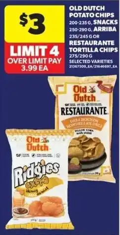 Real Canadian Superstore Old Dutch potato chips offer