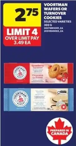 Real Canadian Superstore Voortman wafers or turnover cookies offer
