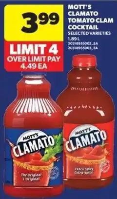 Real Canadian Superstore Mott's Clamato Tomato Clam Cocktail offer