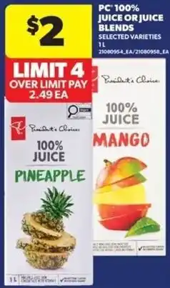 Real Canadian Superstore Pacette Choice 100% Juice Pineapple offer