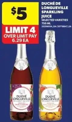 Real Canadian Superstore Duché de Longueville sparkling juice selected varieties offer