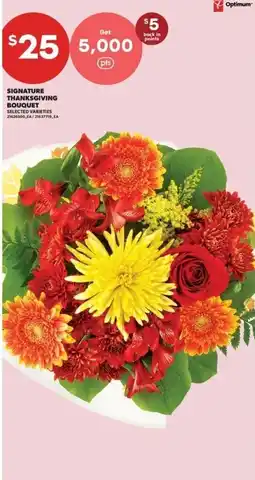 Real Canadian Superstore Optimum signature thanksgiving bouquet offer