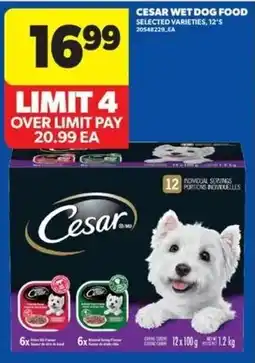 Real Canadian Superstore Cesar wet dog food offer