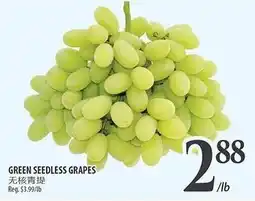 Al Premium Food Mart Green seedless grapes offer