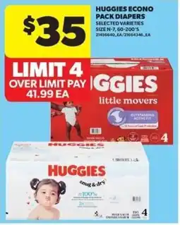 Real Canadian Superstore Huggies econo pack diapers offer