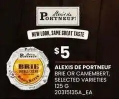 Loblaws Alexis de Portneuf brie or camembert offer