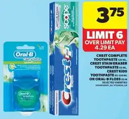 Real Canadian Superstore Crest complete toothpaste offer