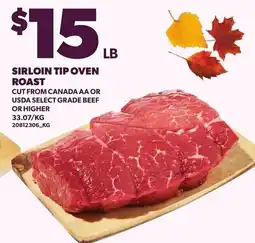 Loblaws Sirloin Tip Oven Roast offer