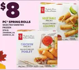 Loblaws PC spring rolls offer