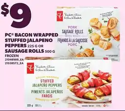 Loblaws PC bacon wrapped stuffed jalapeno peppers offer