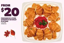 Loblaws prepared in-store sandwich or wrap platters offer