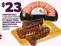 Loblaws PC black tiger shrimp ring with mild cocktail sauce offer