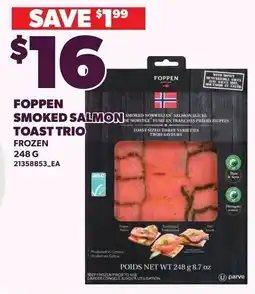Loblaws Foppen smoked salmon toast trio offer